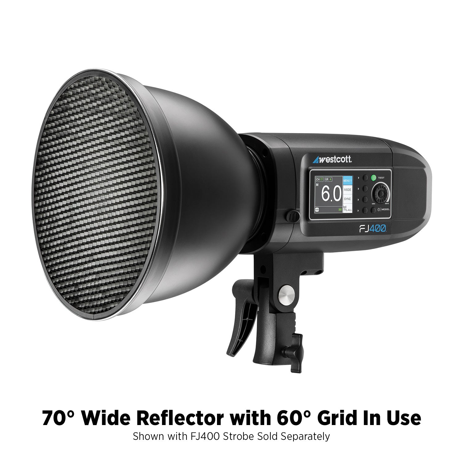 70-Degree Wide Reflector with Honeycomb Grids (FJ800, FJ400, FJ400 II, FJ400-SE, FJ250, Bowens)