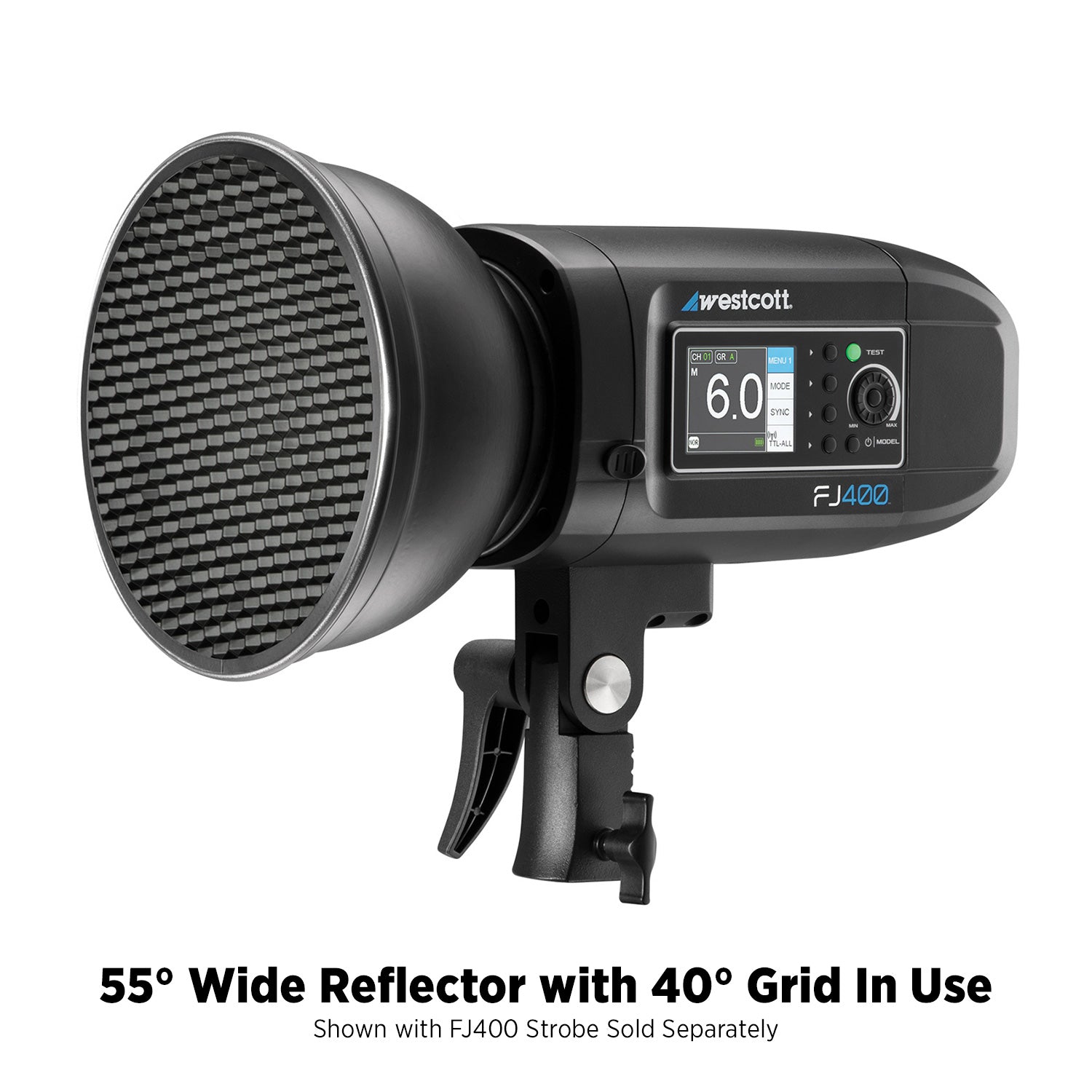 55-Degree Wide Umbrella Reflector with Honeycomb Grids (FJ800, FJ400, FJ400 II, FJ400-SE, FJ250, Bowens)