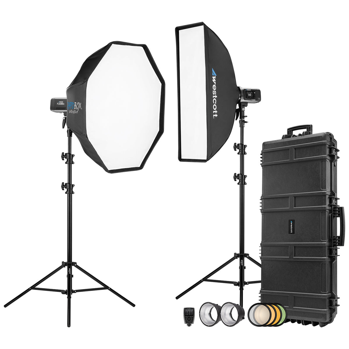 FJ400 II Strobe 2-Light Location Hard Case Kit