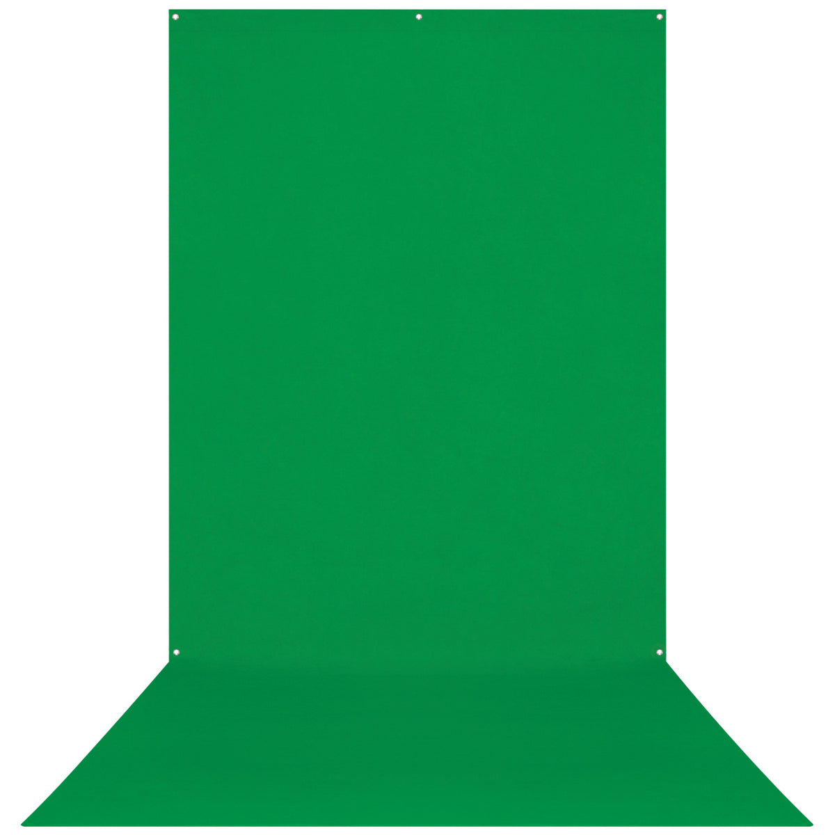 X-Drop Wrinkle-Resistant Sweep Backdrop - Chroma-Key Green Screen (5' x 12')