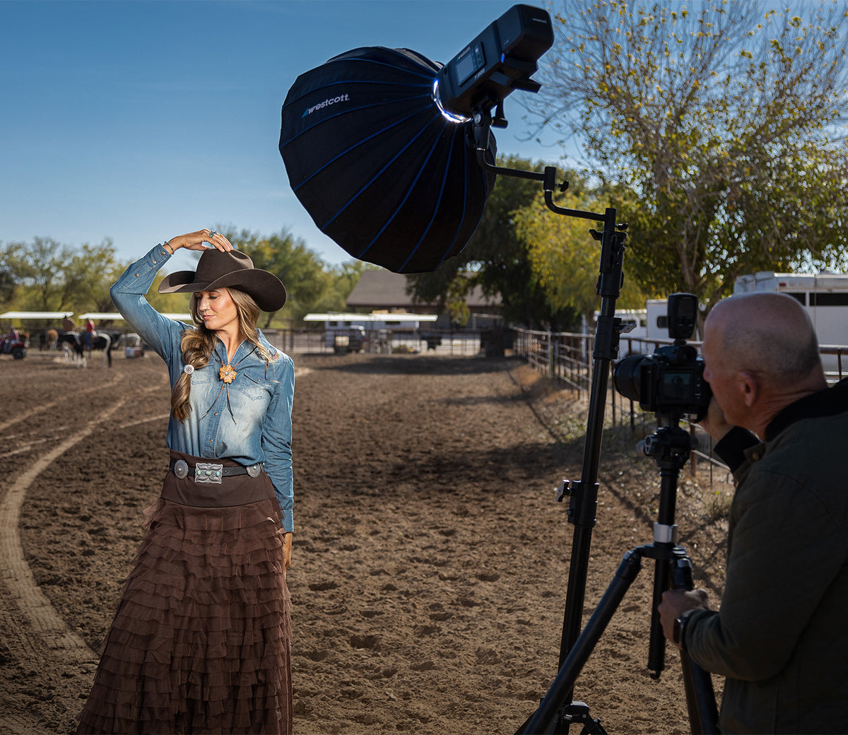FJ800 Strobe with Beauty Dish used at Ranch