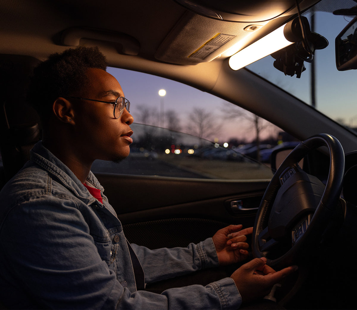 Ice Light 3 Portrait in Car